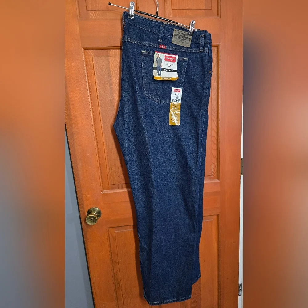 Wrangler five star premium relaxed fit big & tall jeans 50x32 nwt - Picture 1 of 5